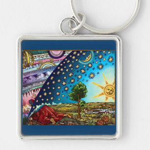 Flammarion Dome Necklace Fyrkantig Silverfärgad Nyckelring