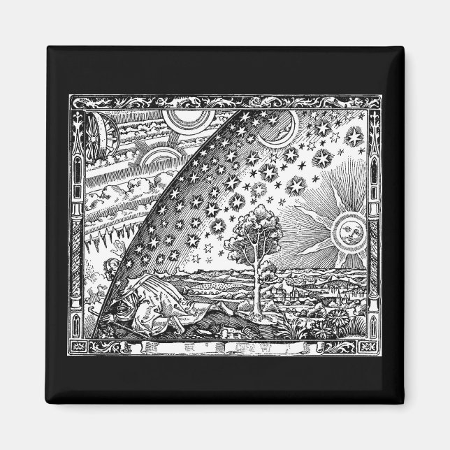 Flammarion Dome Woodcut Engrave Magnet (Framsidan)
