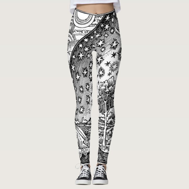 Flammarion Engraving Black and White Leggings (Framsida)