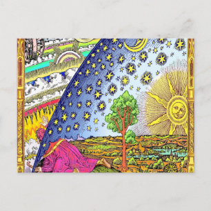 Flammarion-gravyr Vykort