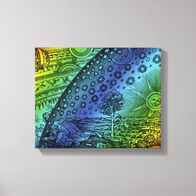 Flammarion Heaven och Earth Engrave Artwork Canvastryck (Framsida)