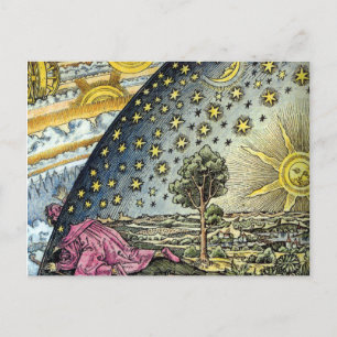 Flammarion som gror Sol och stjärna Vykort