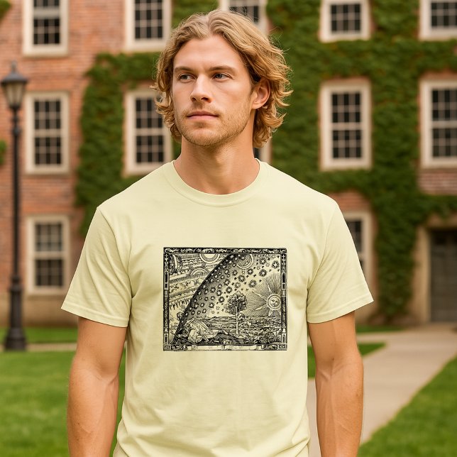 Flammarion Träsnitt Viktoriansk Era Celestial Kons T Shirt (Skapare uppladdad)