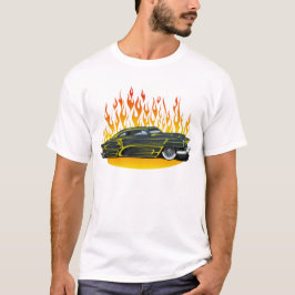 flamme feu flame hot rod voiture ancienne americai t shirt