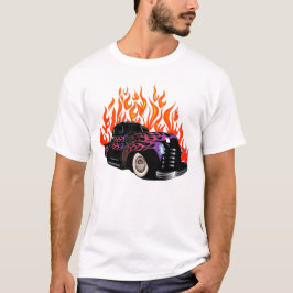 flamme voiture hot rod ancienne feu vintage flame t shirt