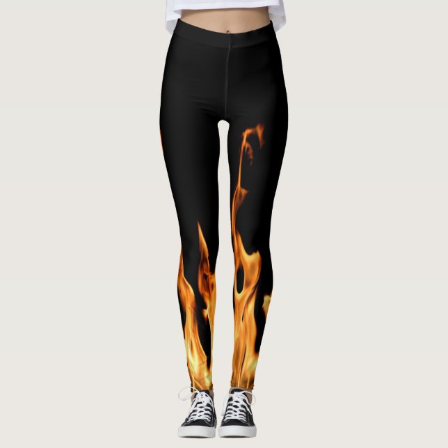 Flammen – Flamme – Flame – Flames – Feuer – Fire L Leggings (Framsida)