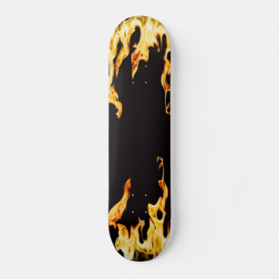 Flammen - Flammet - Flame - Flames - Feuer - Fire  Mini Skateboard Bräda 18,5 Cm
