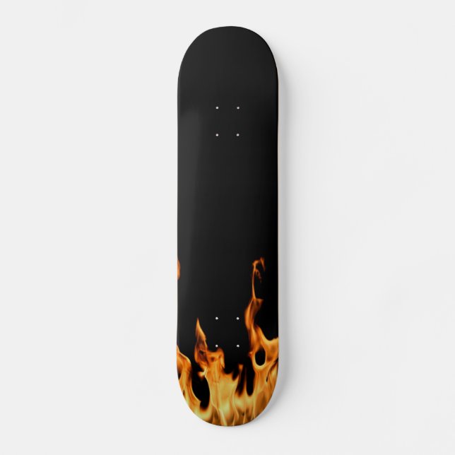 Flammen - Flammet - Flame - Flames - Feuer - Fire  Mini Skateboard Bräda 18,5 Cm (Framsida)