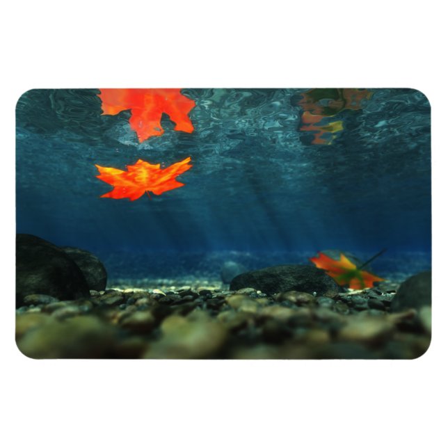 Flammet i Vatten flexibla magnet (Horisontell)