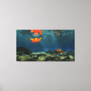 Flammet i Vatten Wrapped Canvas