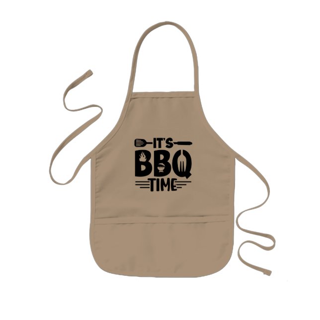 Flammgrillad njutning barnförkläde (Framsidan)
