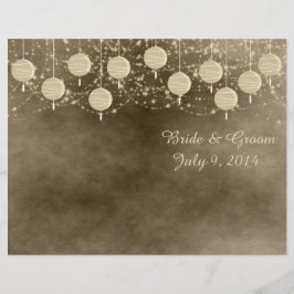 Flammonterat elfenbensmönster, Bröllopsprogram