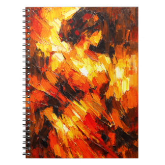 Flammor av Passion Abstract Konst Anteckningsbok 