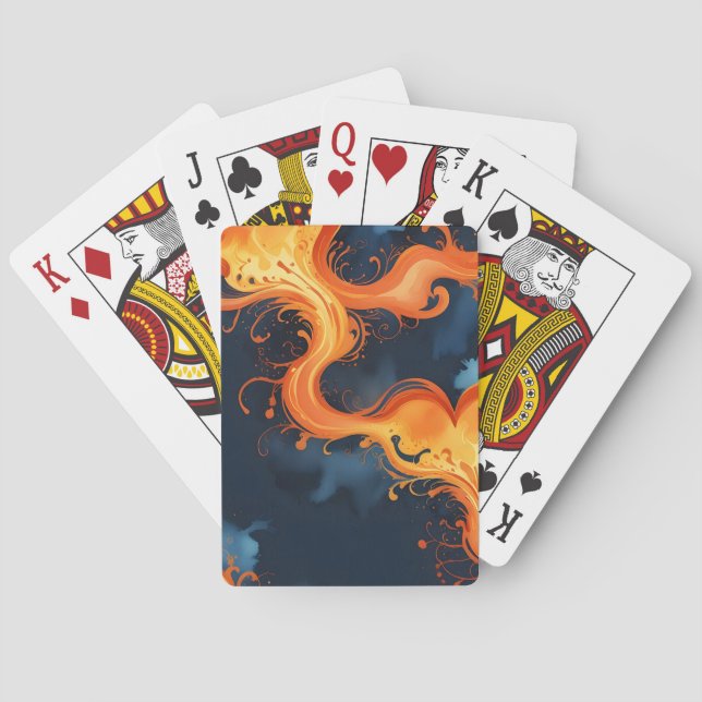 Flammornas hjärta Eld & himlar  Casinokort (Baksidan)