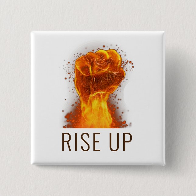 Flamning Fist Stiga upp uppåt Knapp (Framsida)