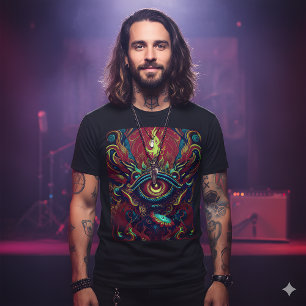 Flamning Öga - Visionär konst T Shirt