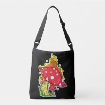 Flamning Psychedelic Mushroom Illustration Art