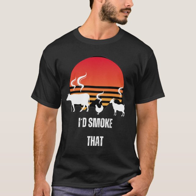 Flamor av BBQ: Sensoriskt mönster T Shirt (Framsida)