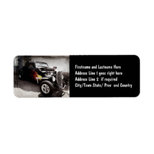 Flamor Hot rod Returadress Etikett