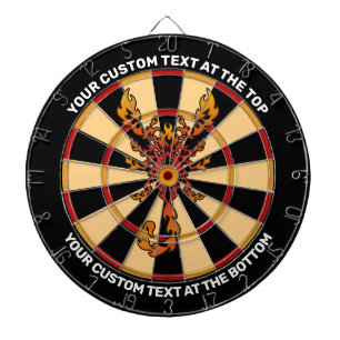 Flamor Skorpion Dartboard med Anpassningsbar Text Darttavla