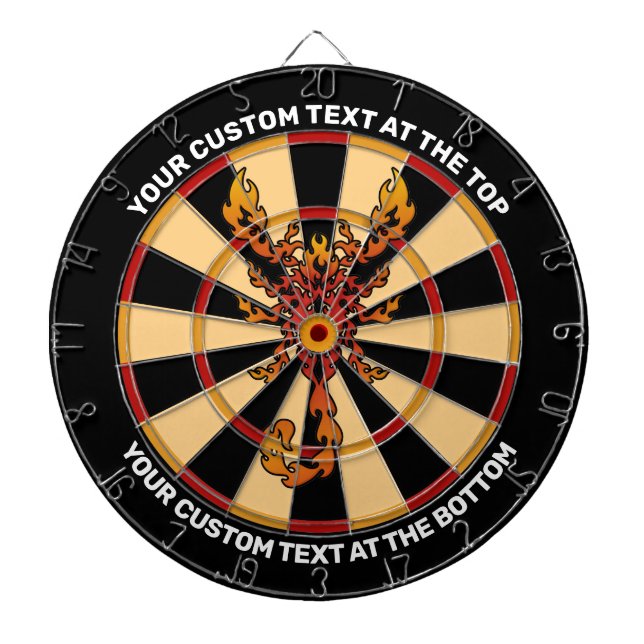 Flamor Skorpion Dartboard med Anpassningsbar Text Darttavla (Framsidan)