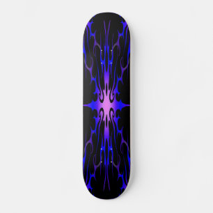 Flamor Tribal Tattoo Lila and Blue Skateboard