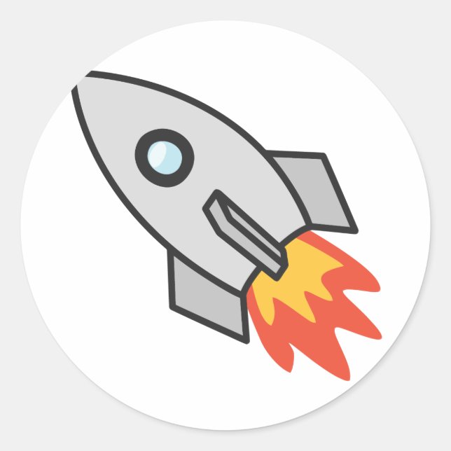 Flamraket Runt Klistermärke (Framsida)