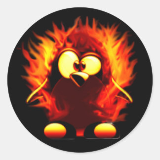 Flamrör (Penguin Torch) Runt Klistermärke