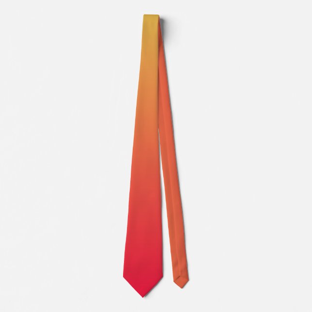 Flamrött och gult ombre slips (Framsida)