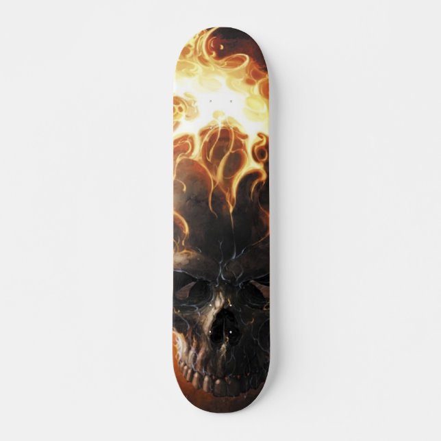 Flamskalle mönster1 skateboard bräda 19,5 cm (Framsida)