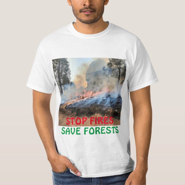 Flamskydd: Skydd av våra skogar T Shirt (Framsida)
