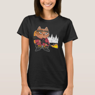 Flamspruta   Eldspruta Het Bränn Katt T Shirt