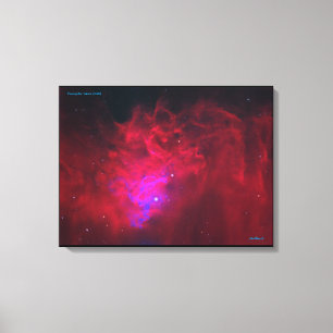 Flamstjärna Nebula IC405 Canvastryck