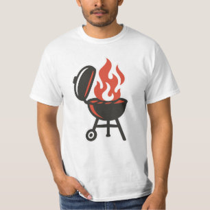 Flamstödraster BBQ-huvuddesign T Shirt
