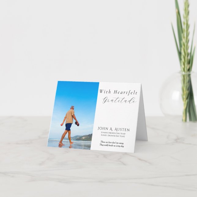 Flamt futeriskt tackkort - med tacksamhet (Framsida)