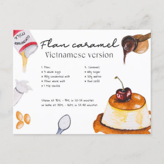 Flan karamell - Brevkort Vykort