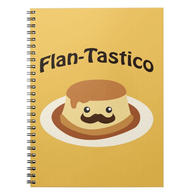 Flan-Tastico! Cute Flan Anteckningsbok (Framsidan)