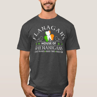 Flanagan House of Shenanigans St Patricks Day T Shirt