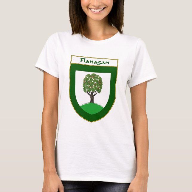 Flanagan vapensköld-/familjvapensköld t shirt (Framsida)