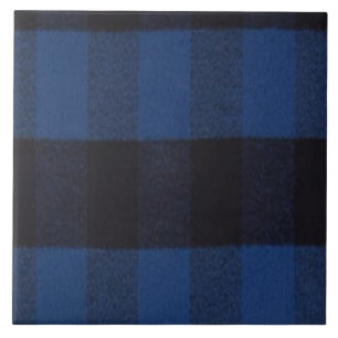 Flanalo Buffalo Play Blue lumberjack struktur Kakelplatta