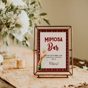 Flanals & fizz vinterBachelorette Mimosa Pub Sign Poster