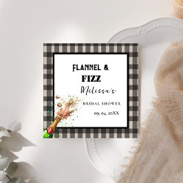 Flanals & fizz vinterröd och svart möhippa pappersservett