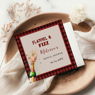Flanals & fizz vinterröd och svart möhippa pappersservett