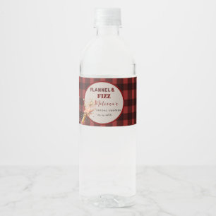Flanals & fizz vinterröd och svart möhippa vattenflaskor etikett