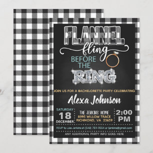 Flanals Fling Bachelorette-partiets inbjudan - WH