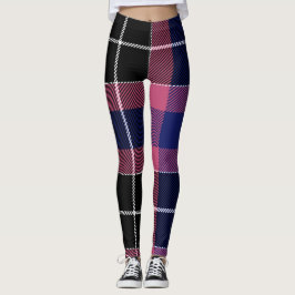 Flanals kvinnors balkar i rosa blue black leggings
