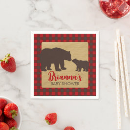 Flanals Mamma Bear Baby Shower Napkins Pappersservett