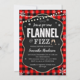 Flanals och Fizz Möhippa Buffalo plaid Inbjudningar
