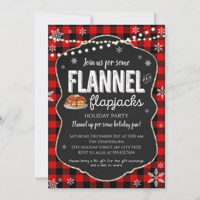 Flananals och Flapjacks julinbjudan Inbjudningar (Framsida)