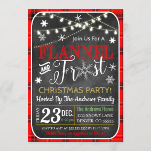 Flananals och Frost julinbjudan Inbjudningar